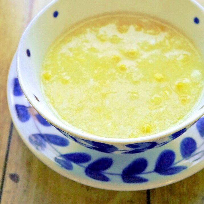 香る旬トウモロコシの卵スープ